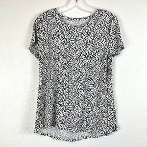 24/7 TOP SIZE MED ANIMAL PRINT HIGH-LOW HEMLINE